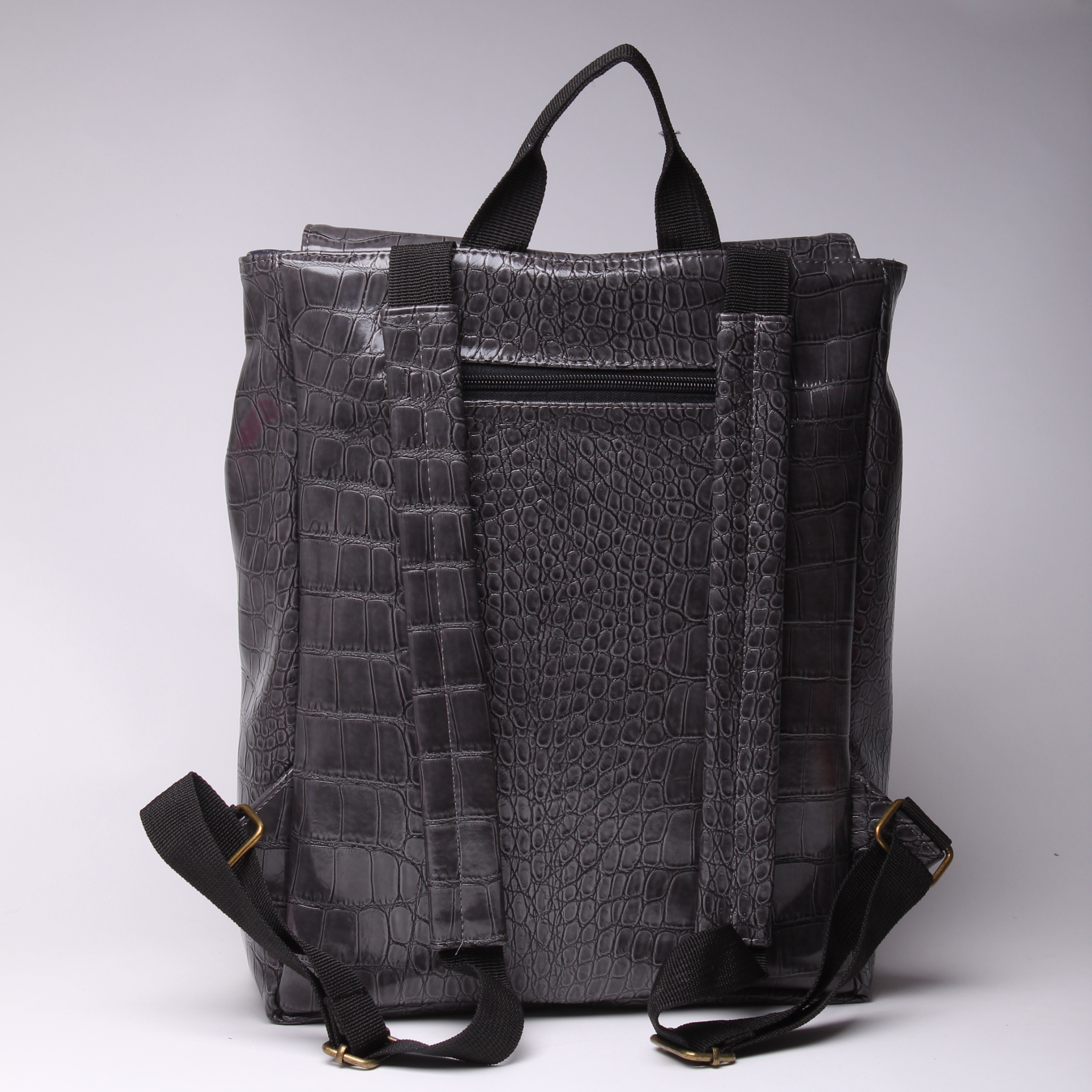 תיק גב אקספרט- קרוקו אפור