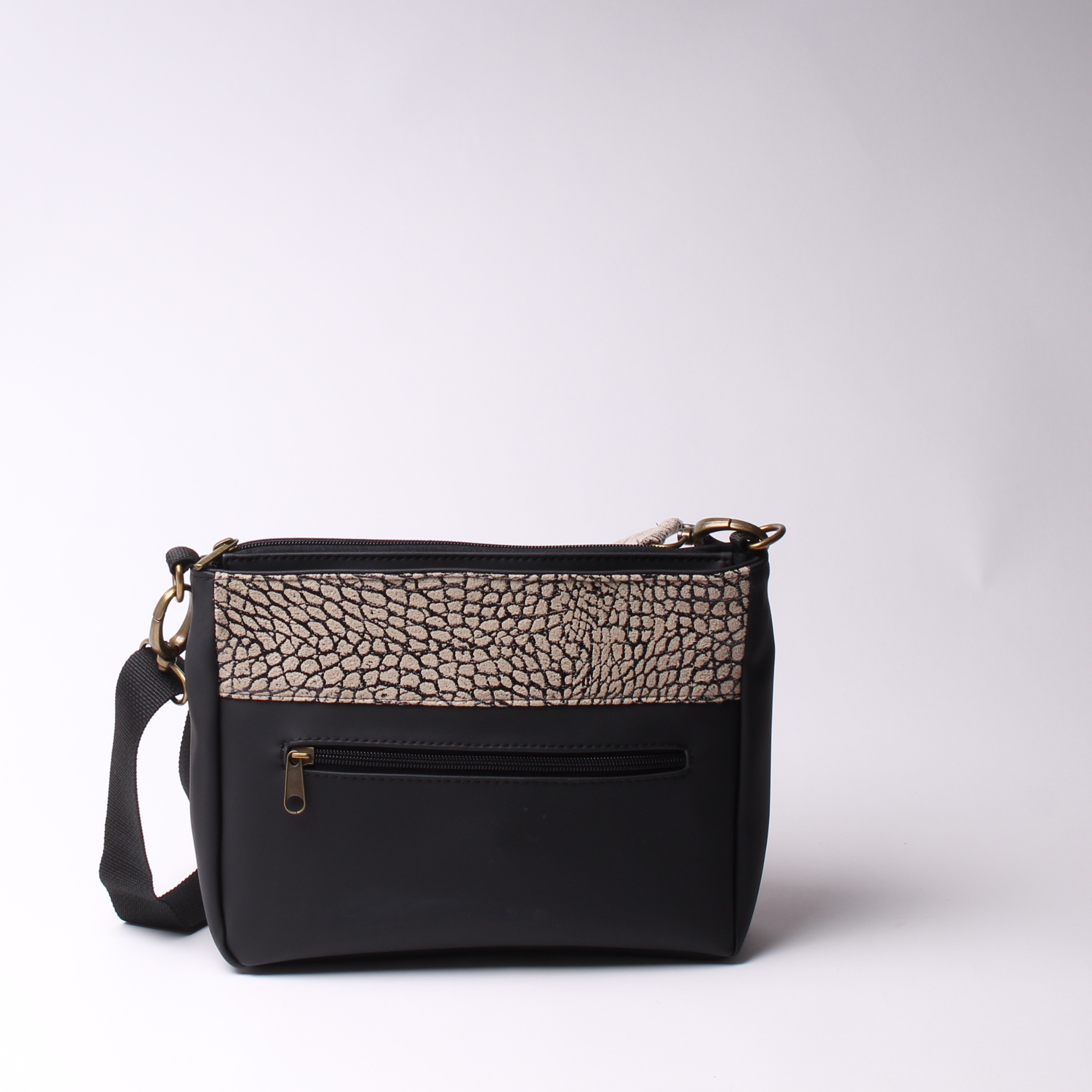 תיק צד SLIDE-הדפס תנין ושחור