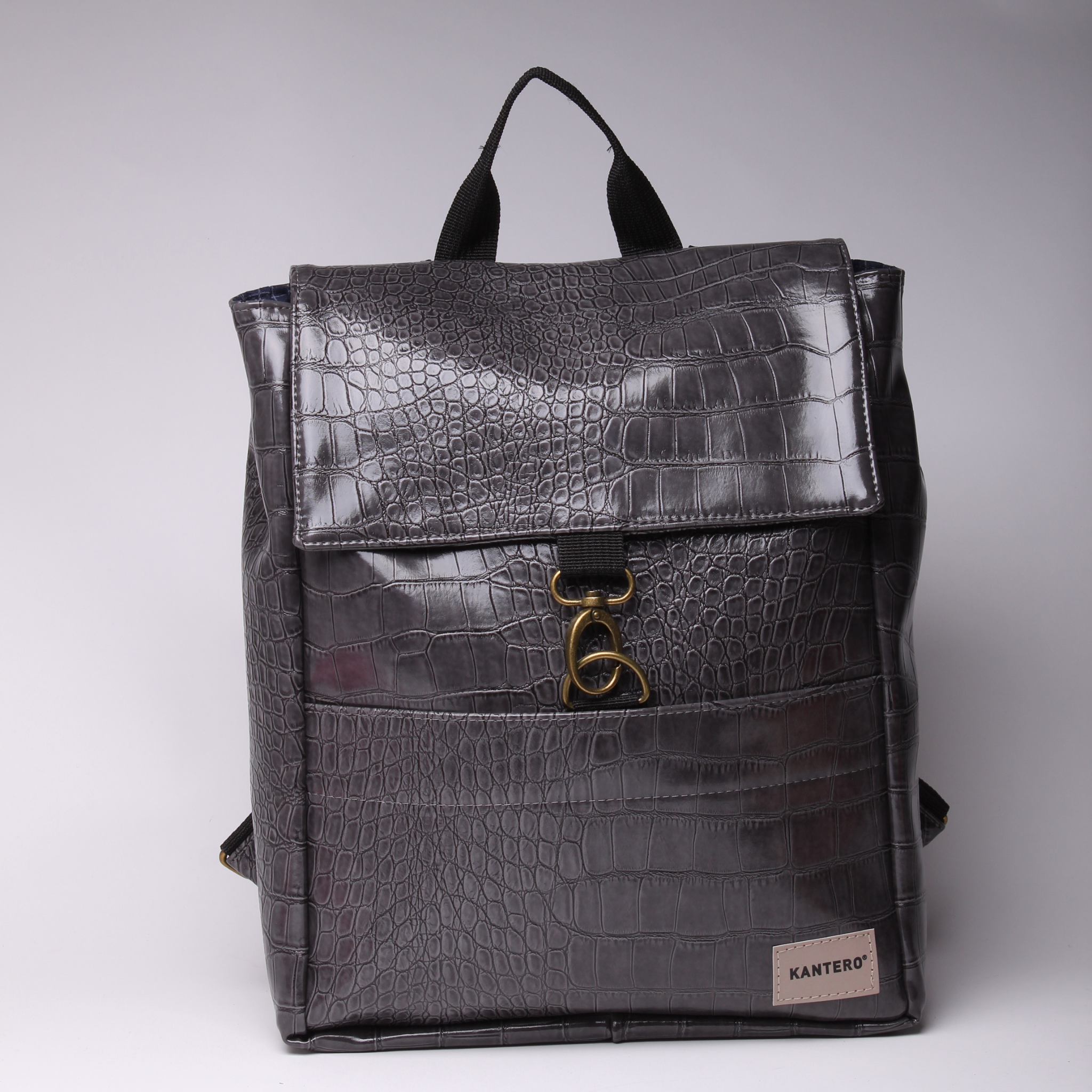 תיק גב אקספרט- קרוקו אפור