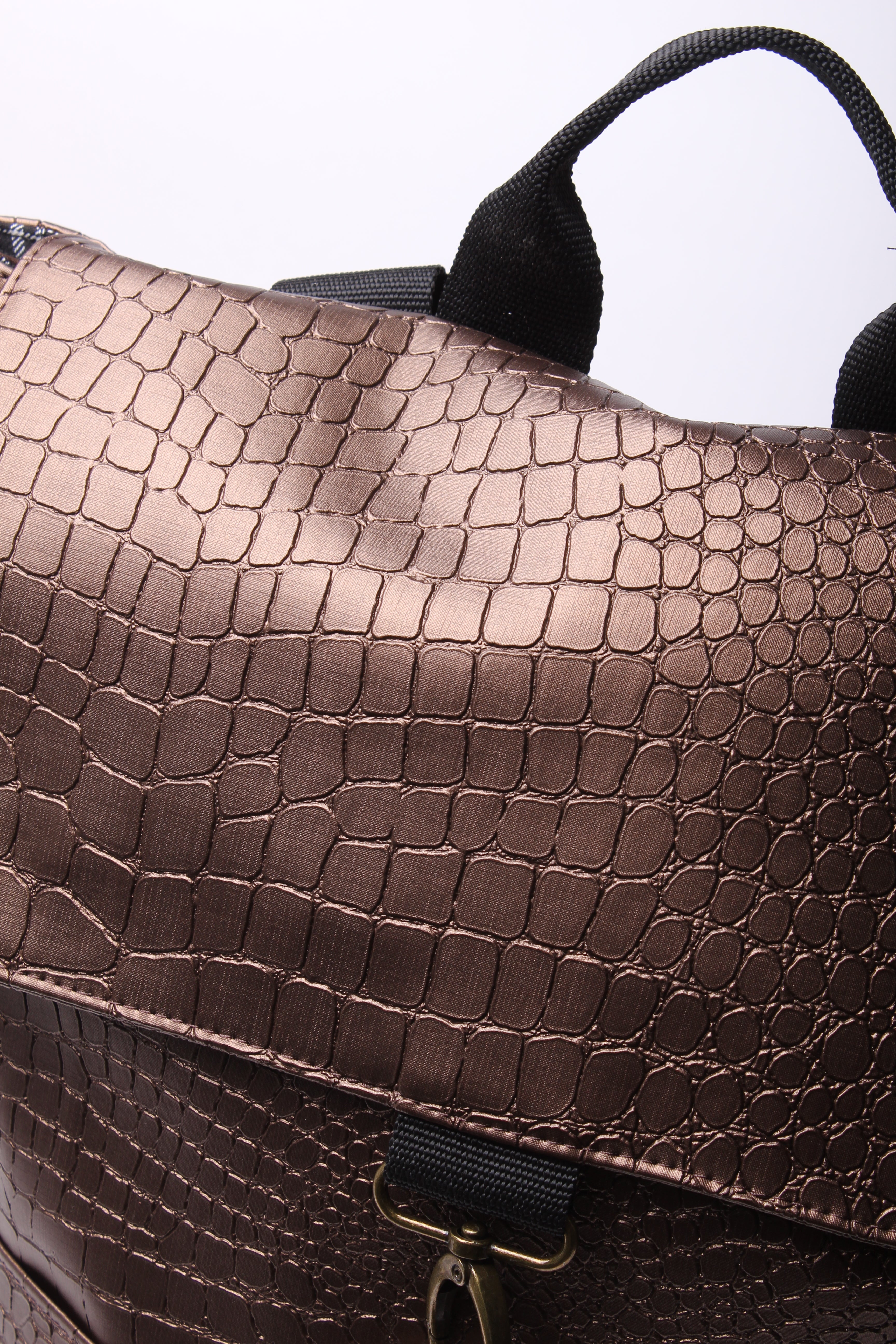 תיק גב אקספרט פלוס- קרוקו ברונזה