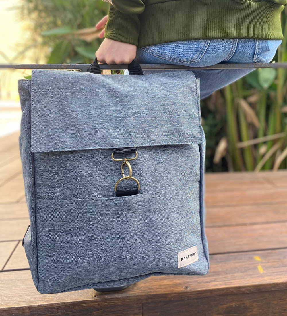 תיק גב אקספרט פלוס- אפור ג'ינס