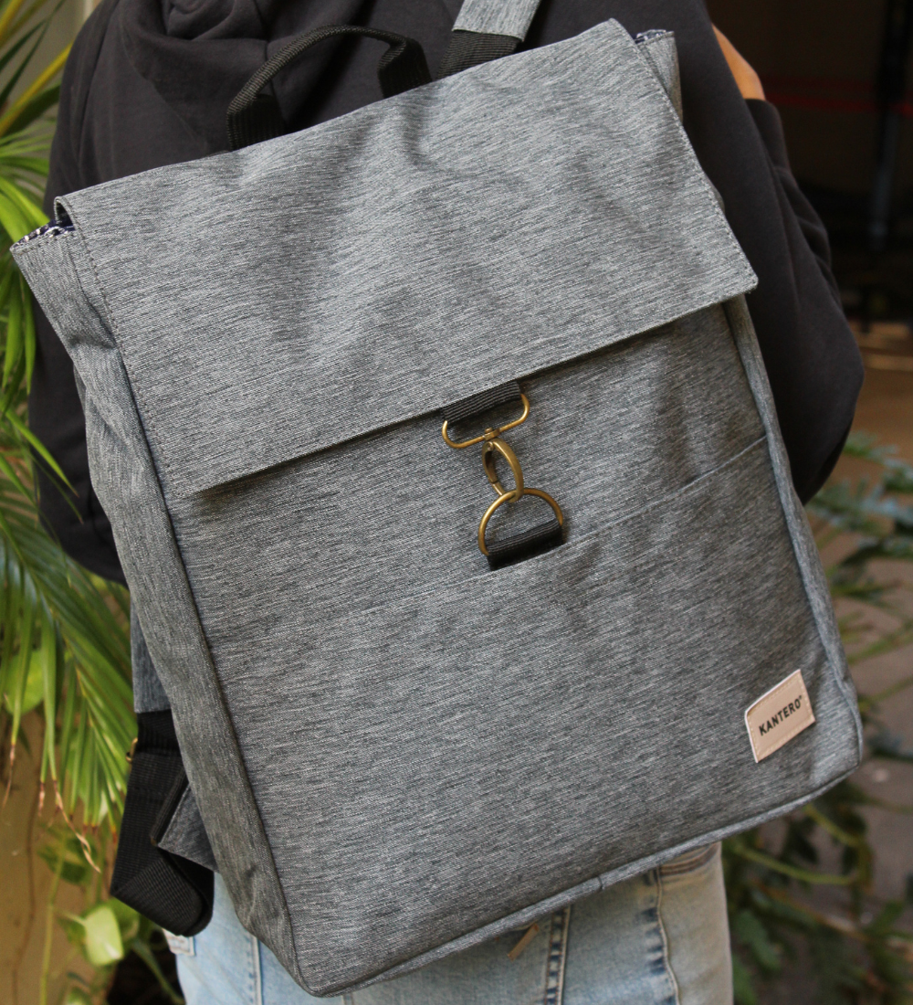 תיק גב אקספרט פלוס- אפור ג'ינס