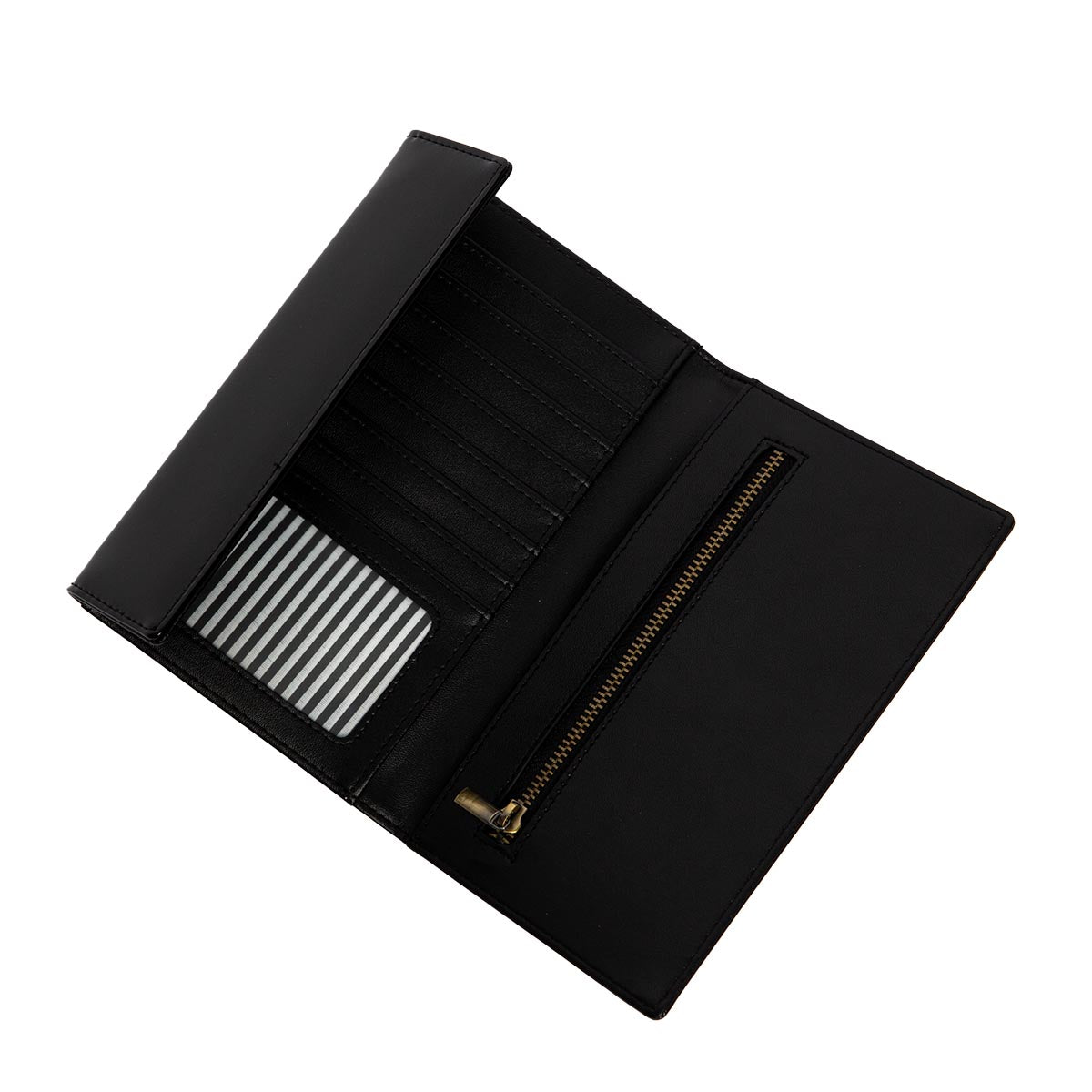 ארנק בינוני שחור לקה 