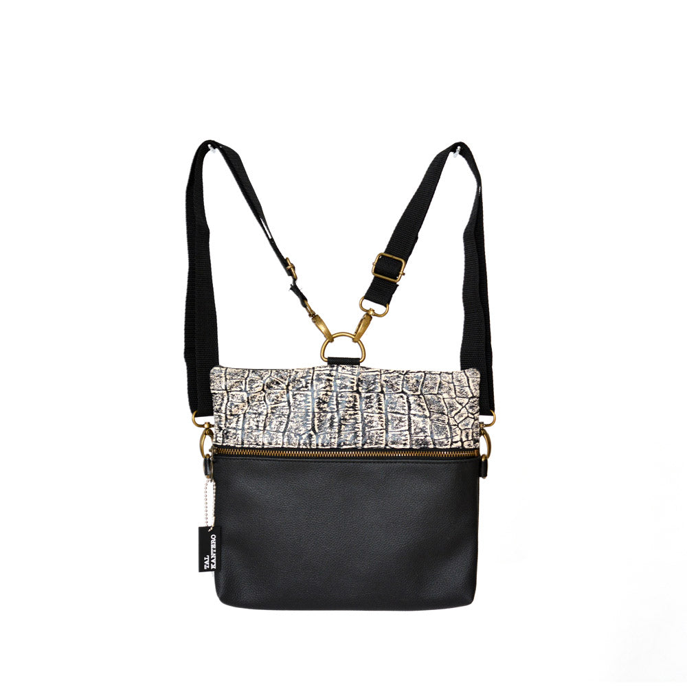 מיני 4 ב-1 הדפס תנין ושחור