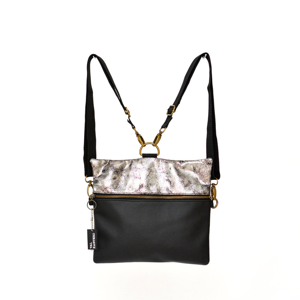 מיני 4 ב-1 כסוף משופשף ושחור