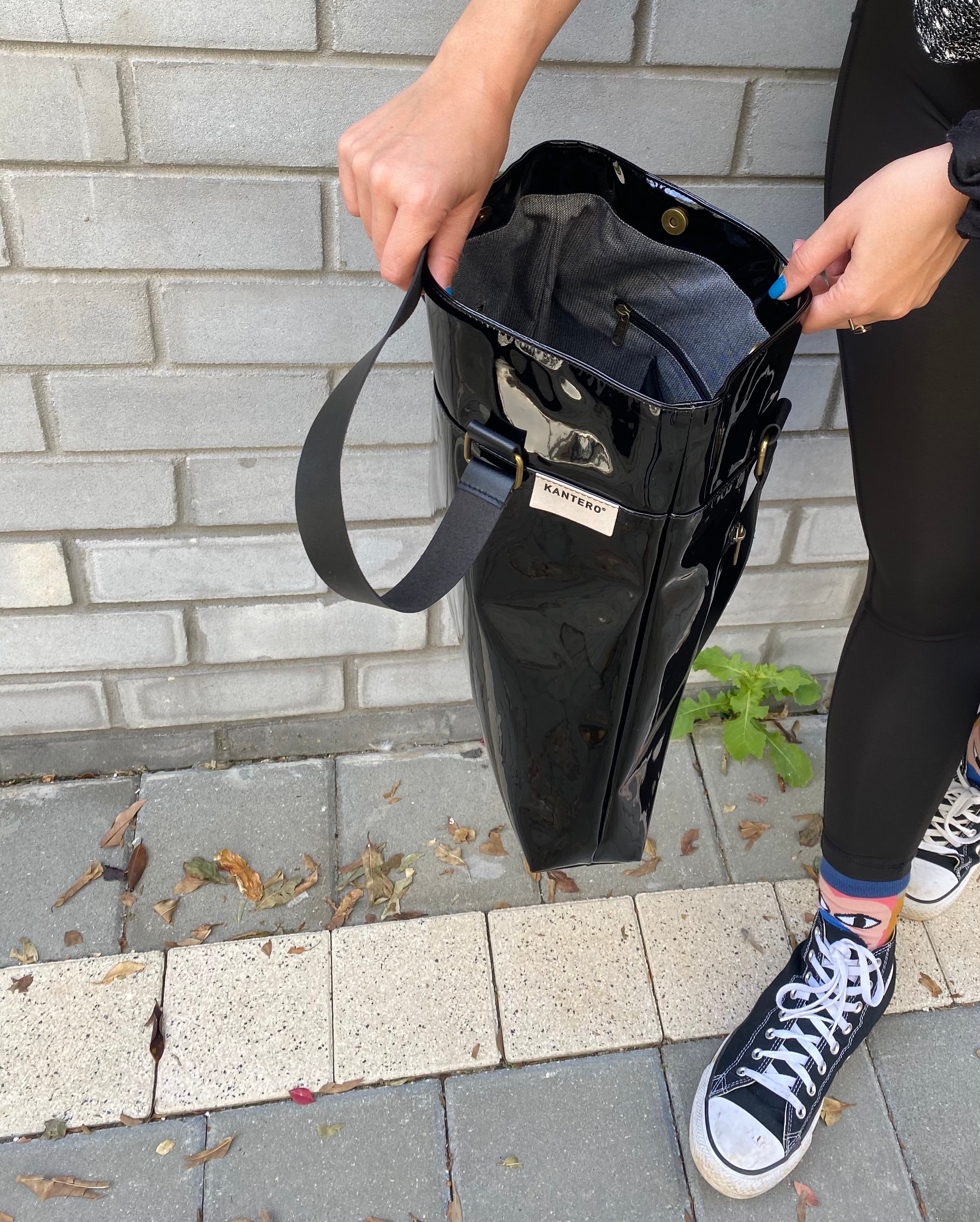 תיק כתף שחור לקה