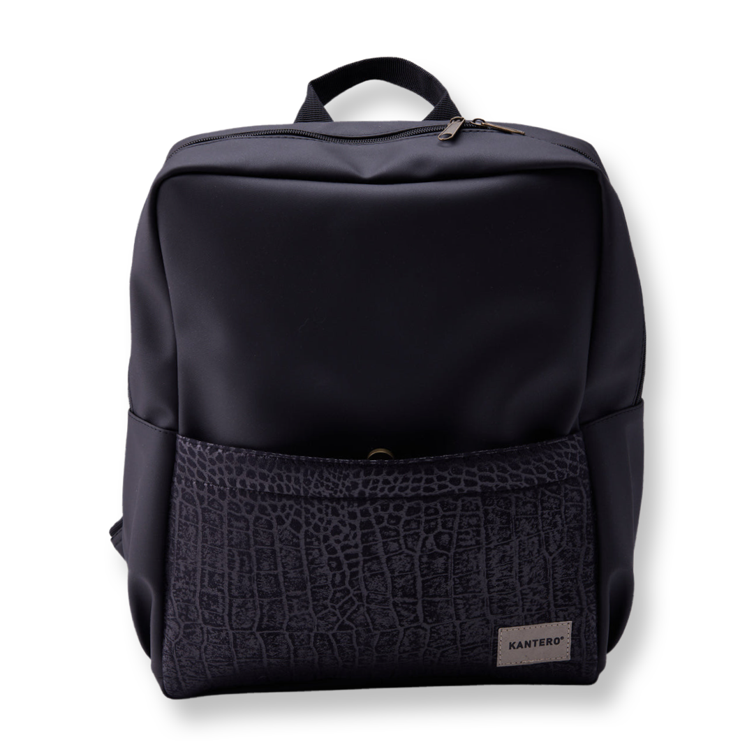 תיק גב וייז הדפס תנין שחור ושחור