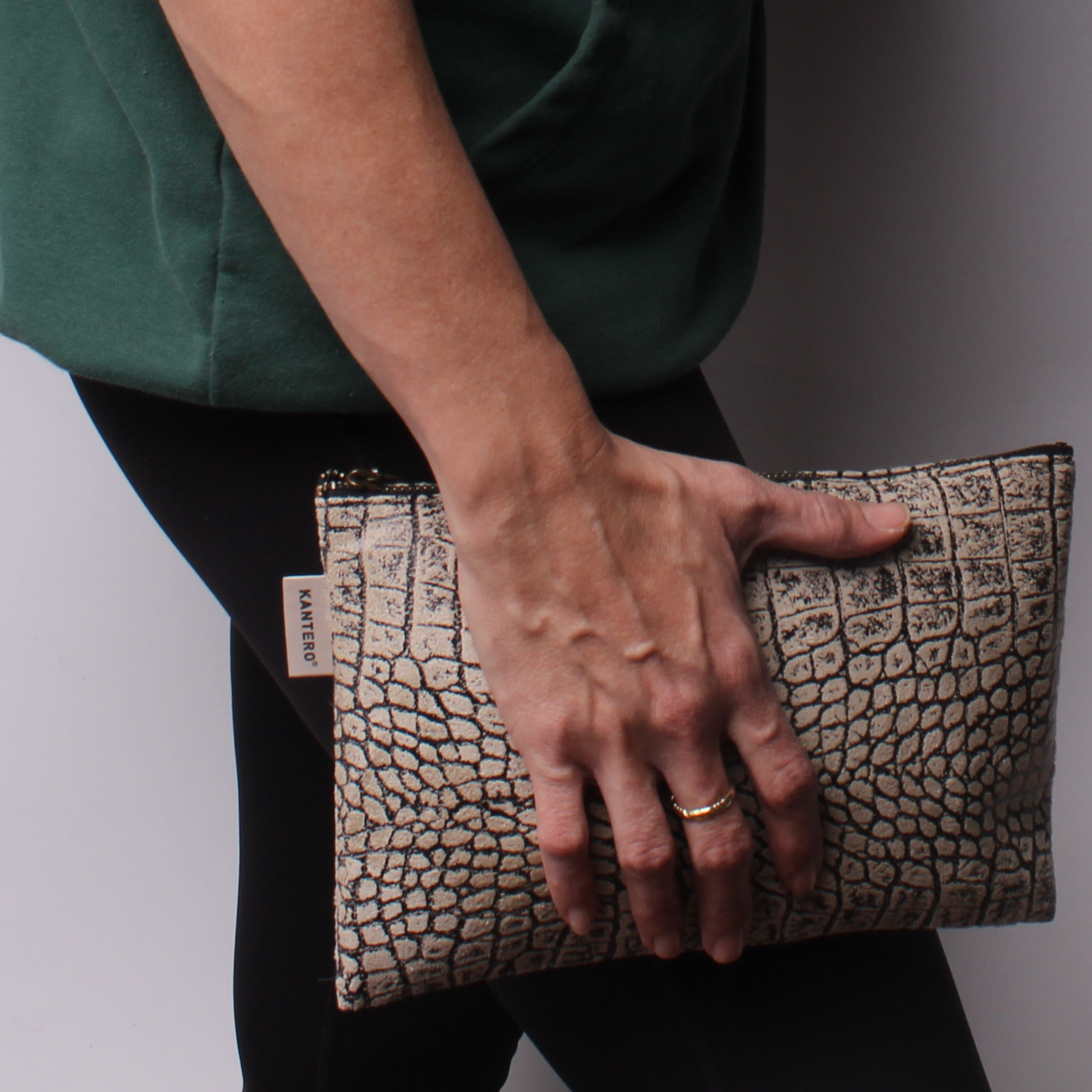 קלאץ' גדול הדפס תנין