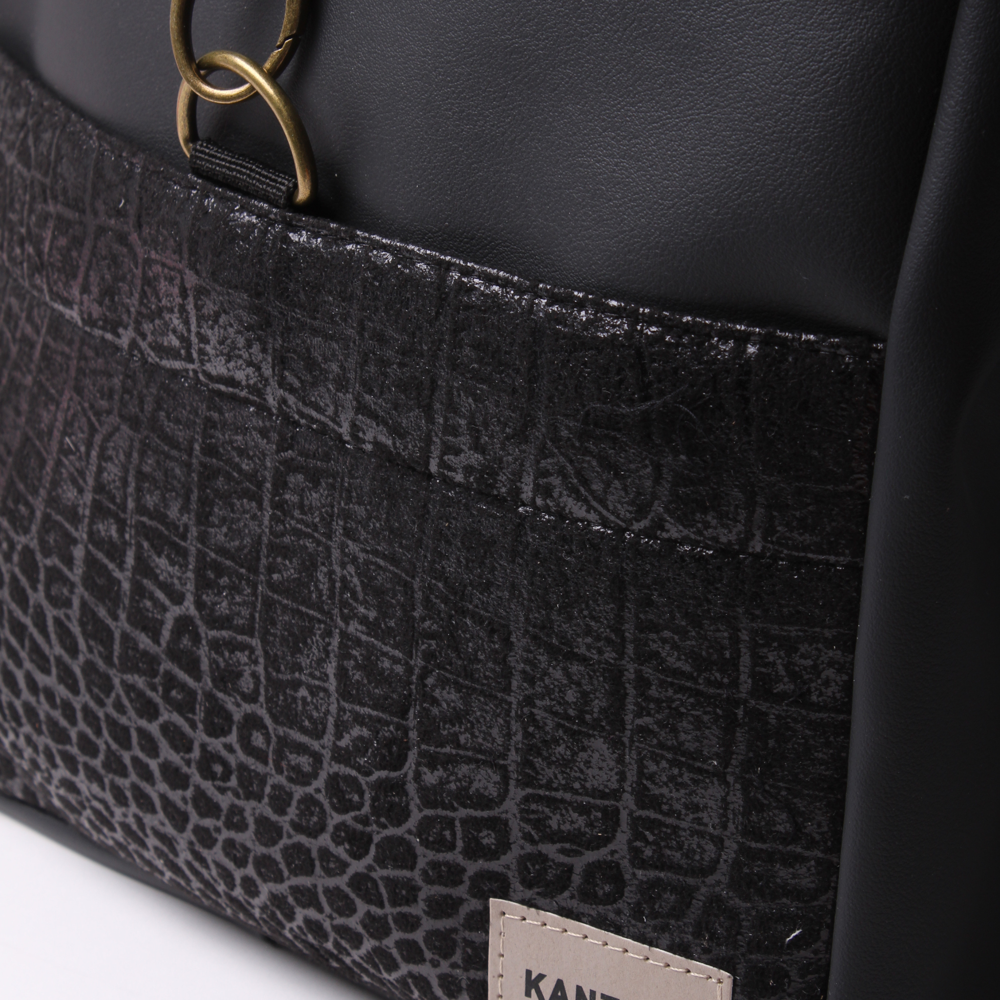 תיק גב אקספרט פלוס- תנין שחור ושחור