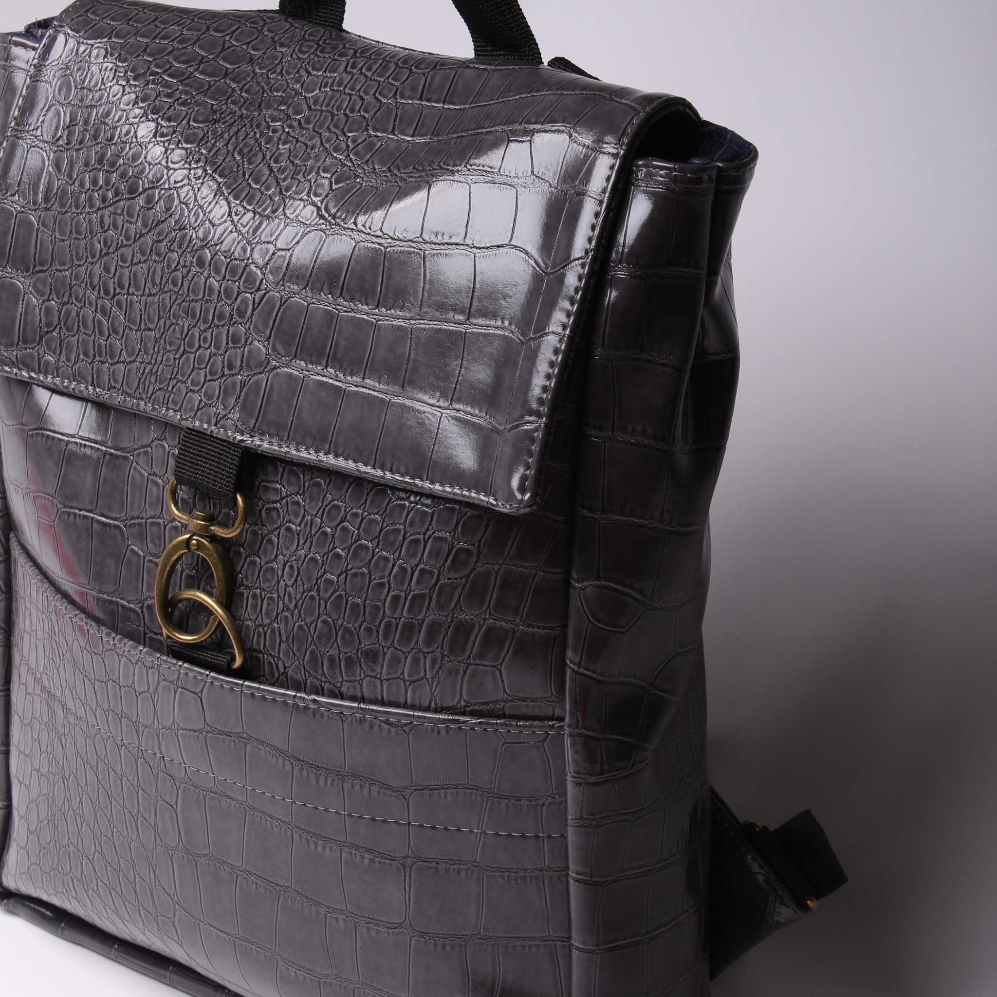 תיק גב אקספרט- קרוקו אפור