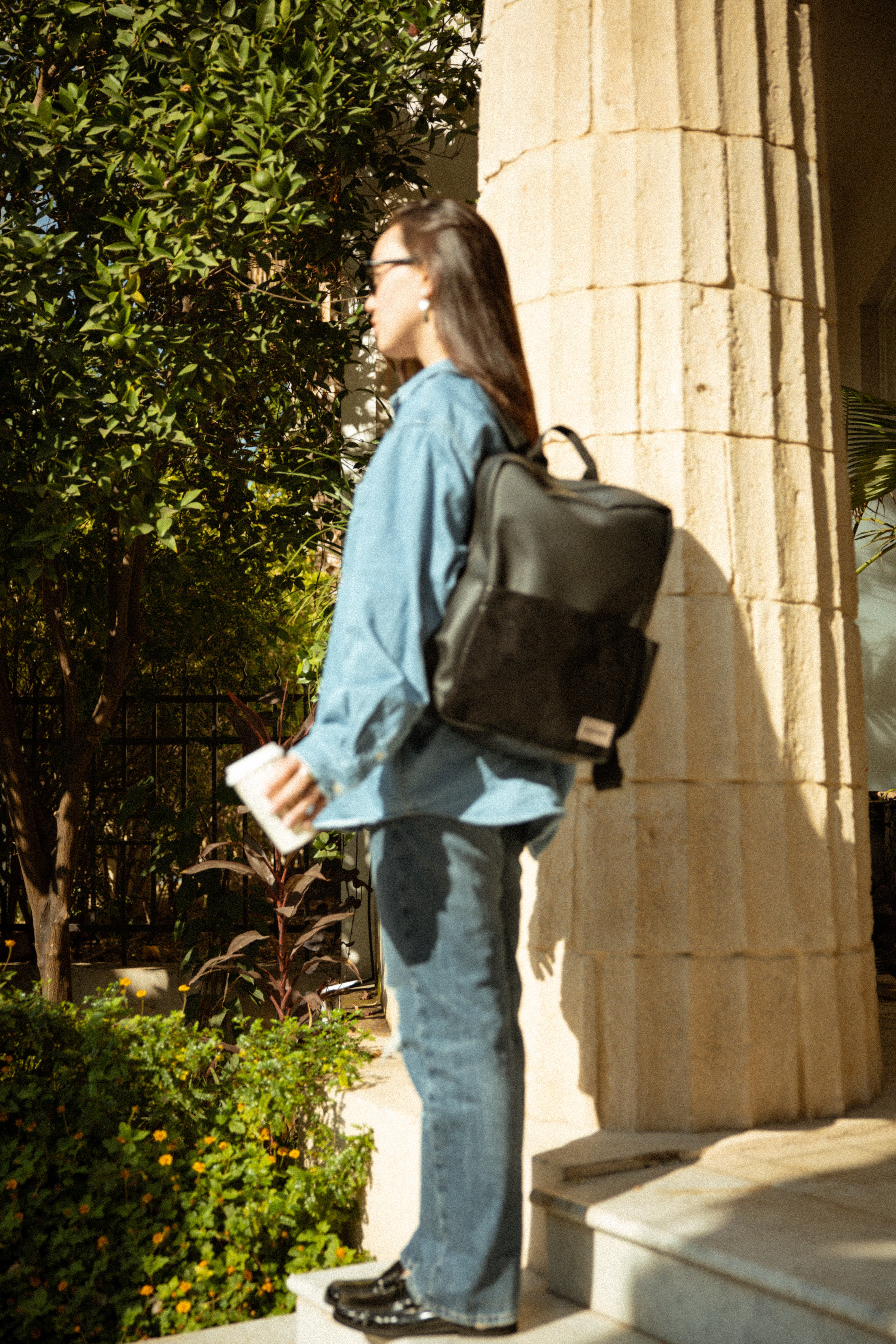 תיק גב וייז שחור נצנצים ושחור