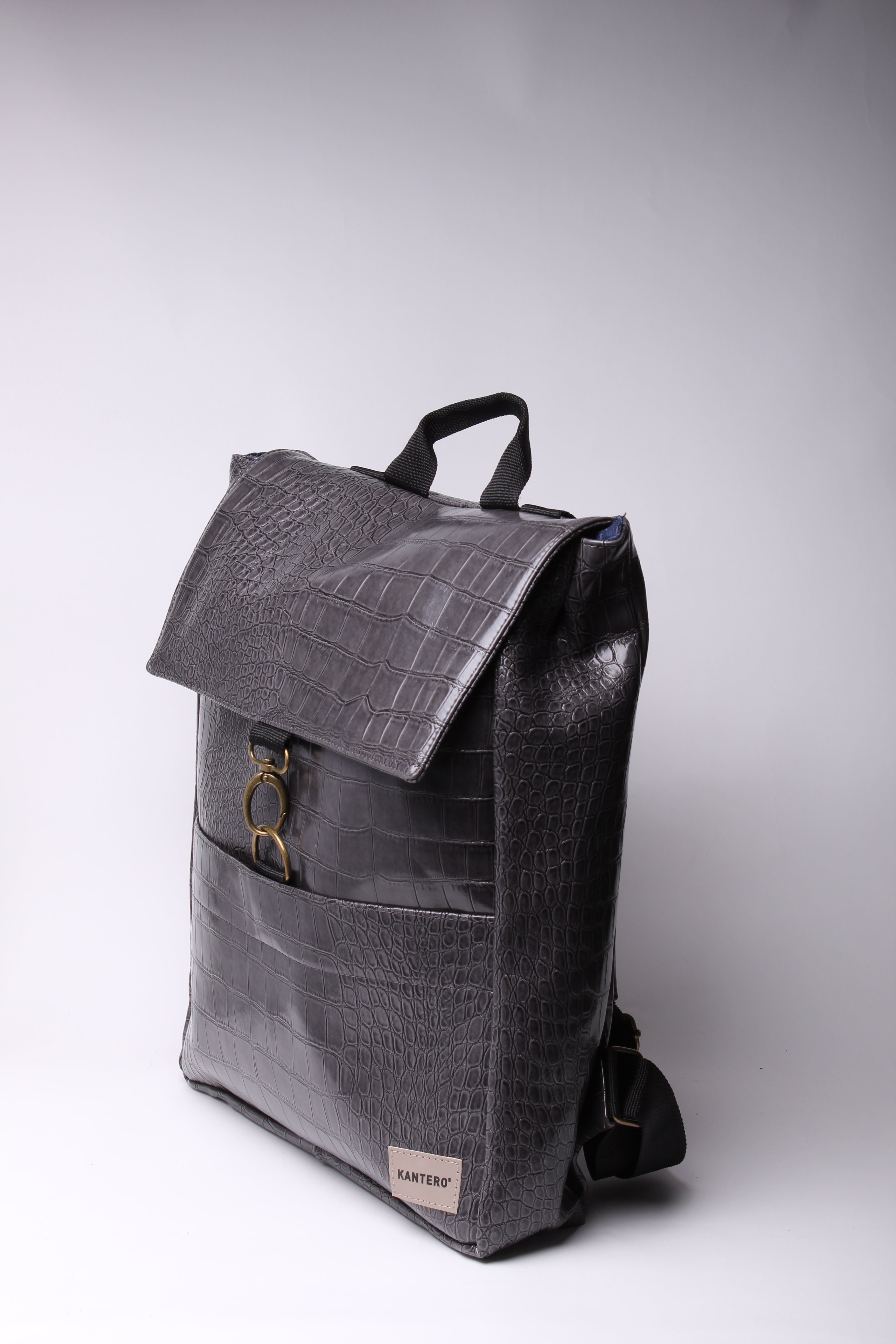 תיק גב אקספרט פלוס- קרוקו אפור