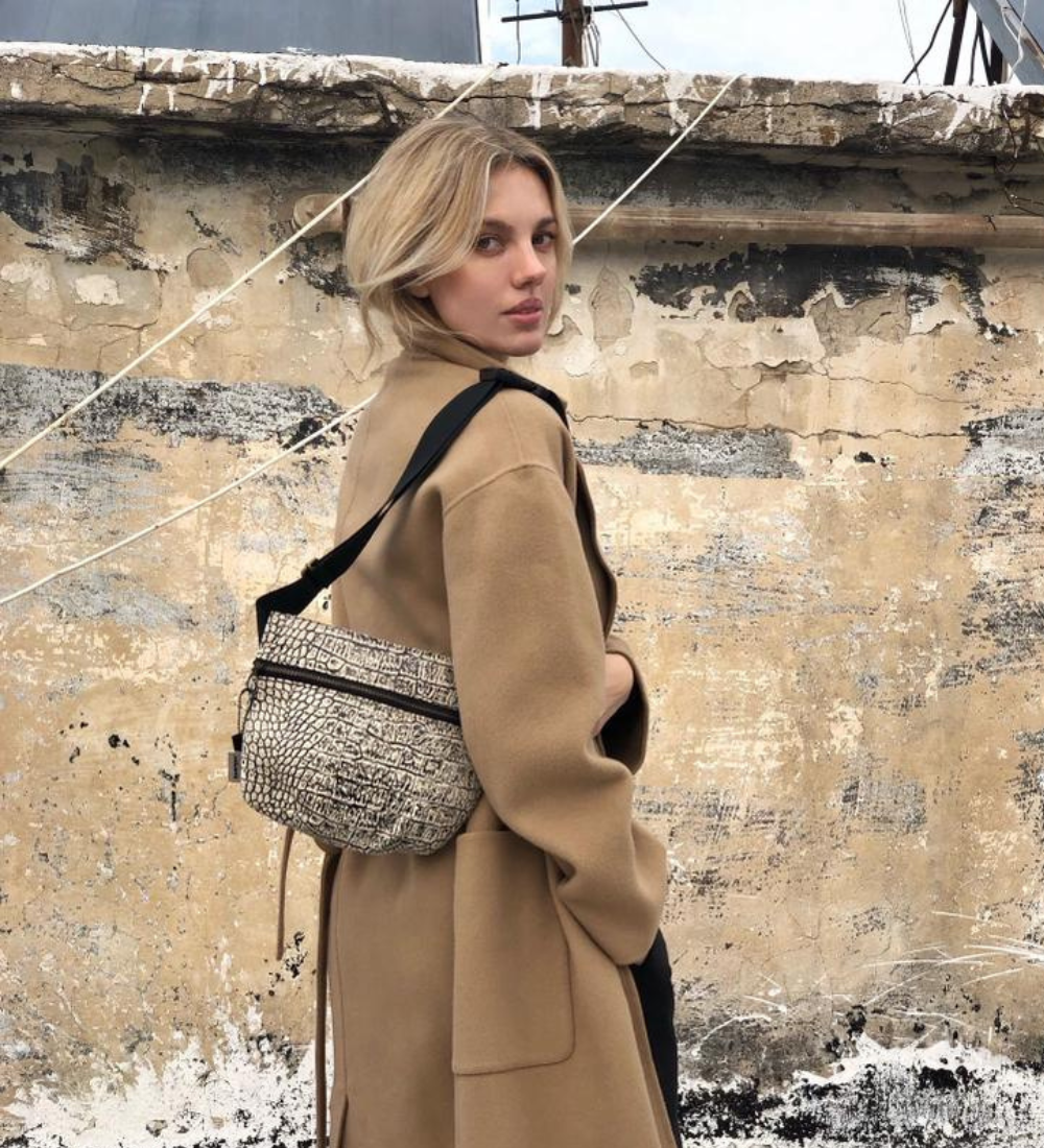 פאוץ' מרובע הדפס תנין