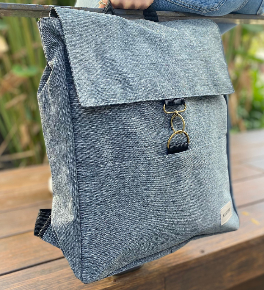 תיק גב אקספרט פלוס- אפור ג'ינס