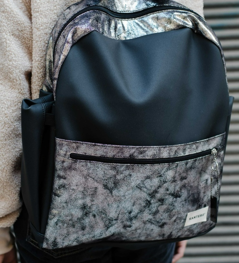 בייביבום כסוף משופשף ושחור