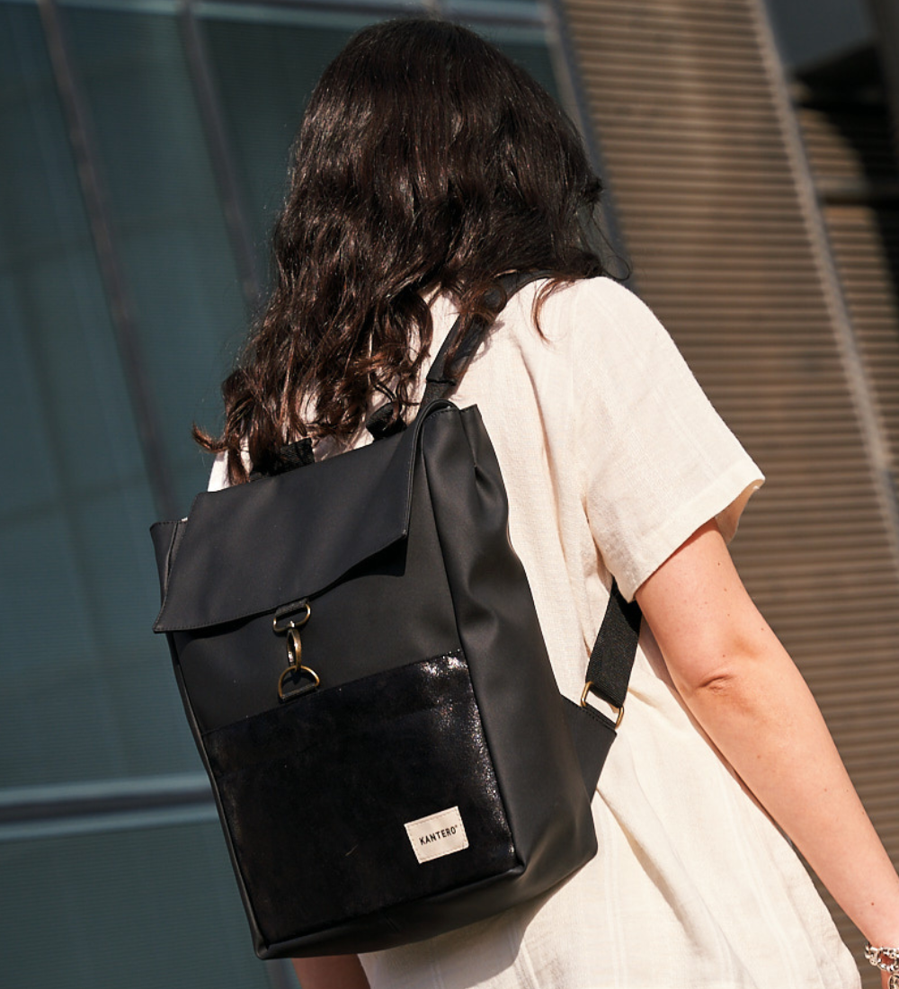 תיק גב אקספרט- שחור נצנצים ושחור