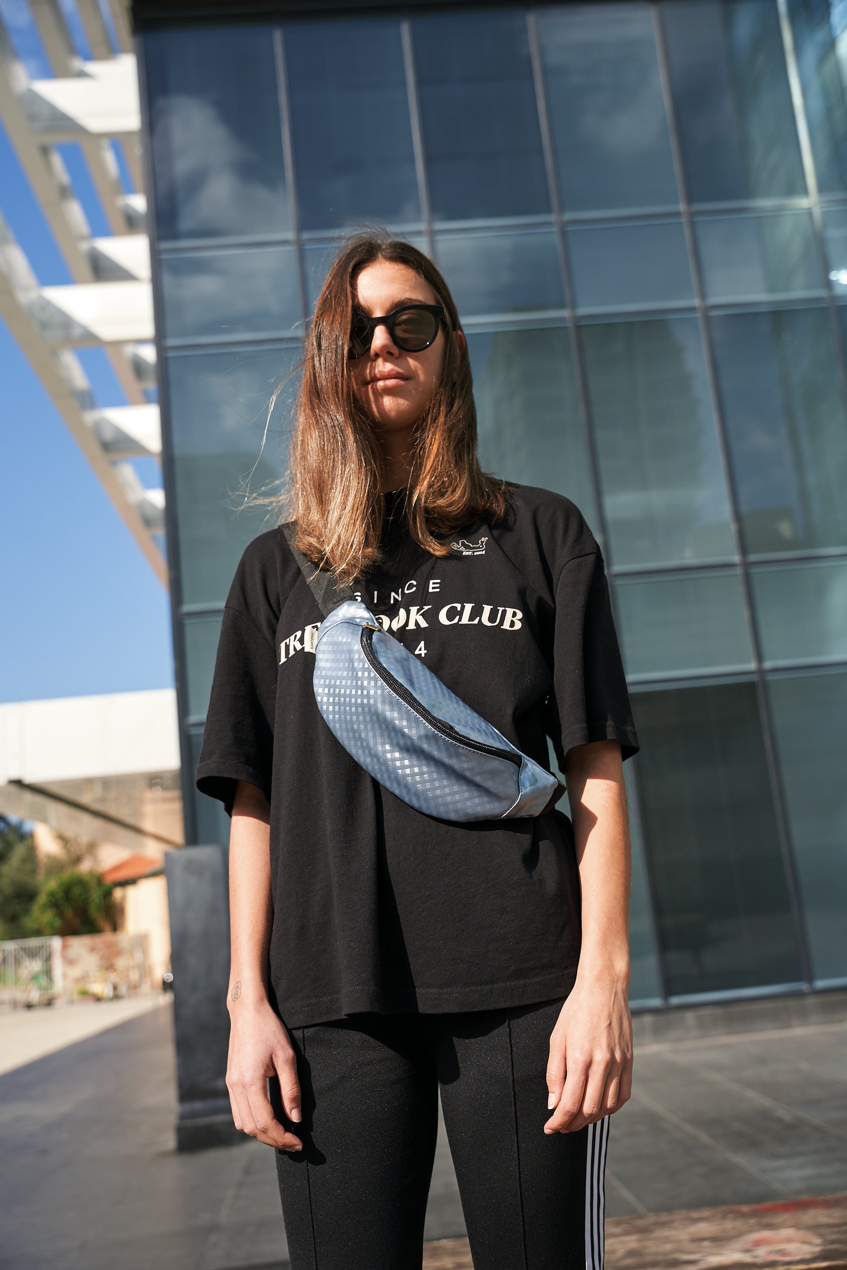 פאוץ' קלאסי כסוף תכלת נירוסטה