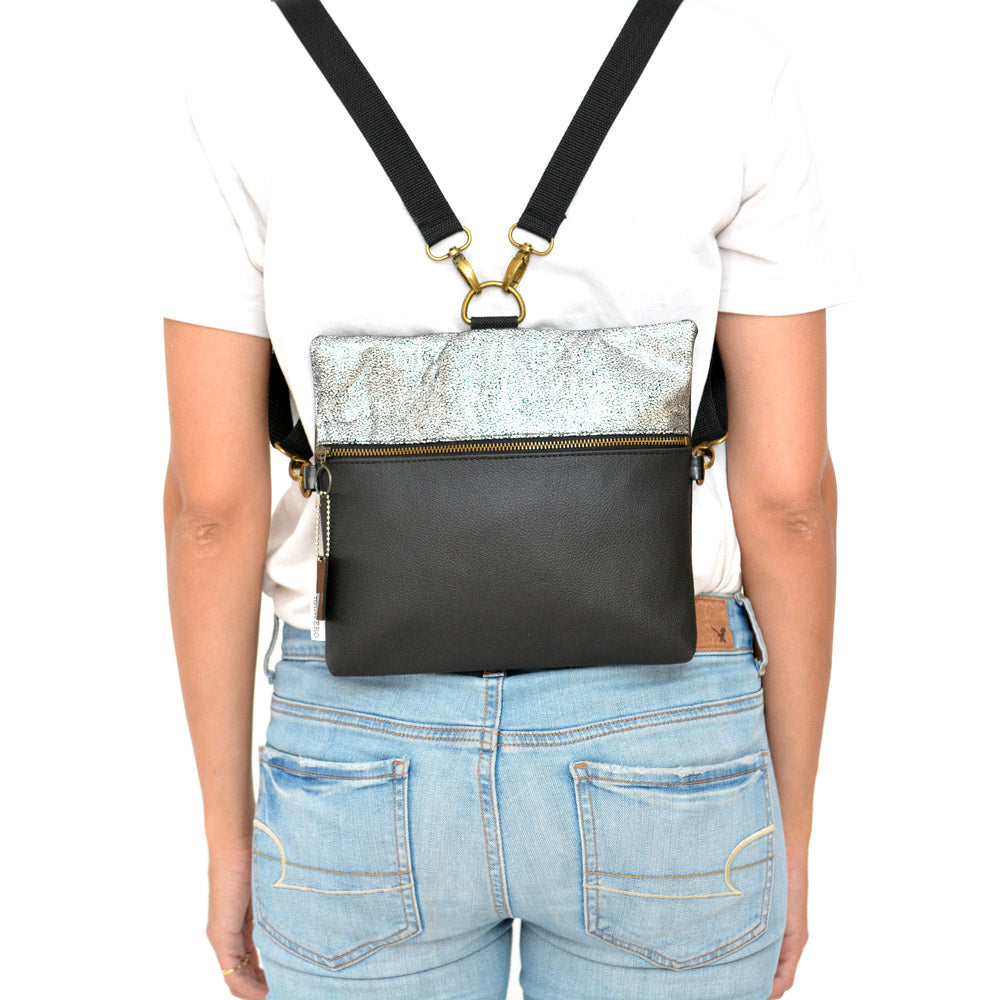 מיני 4 ב-1 נצנצים כסוף כהה ושחור