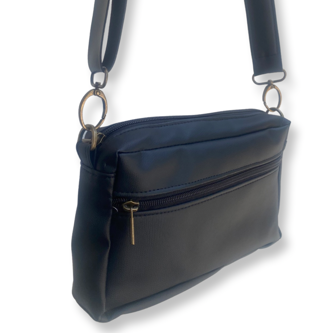 ⁨תיק צד קטן EDIT- שחור מט⁩