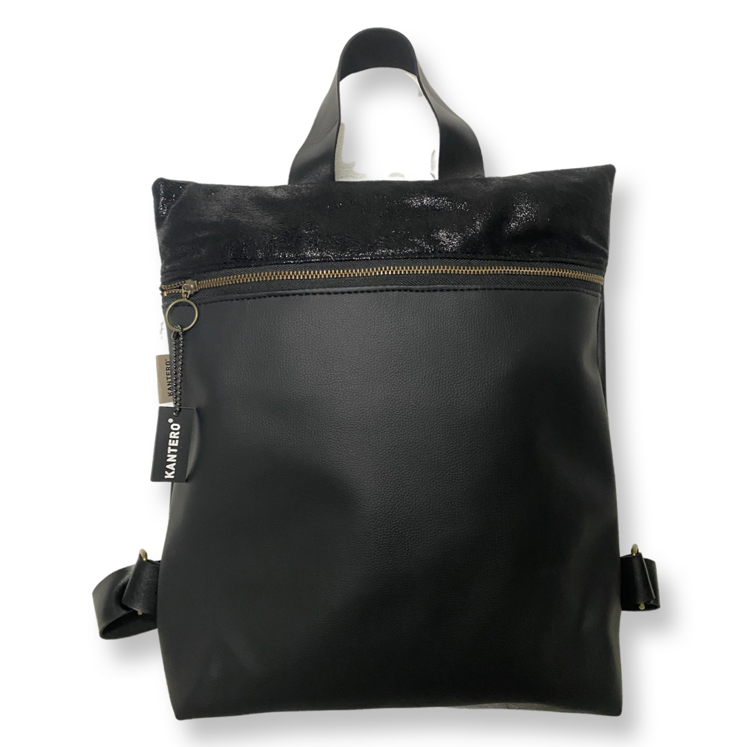 מיני מלבן שחור נצנצים ושחור