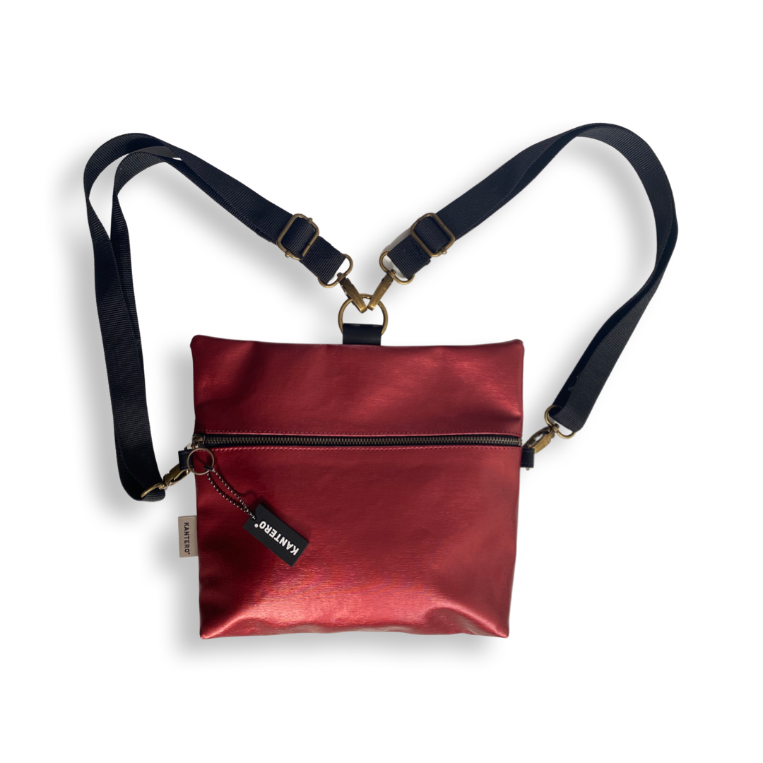 מיני 4 ב-1 אדום משוייף מבריק